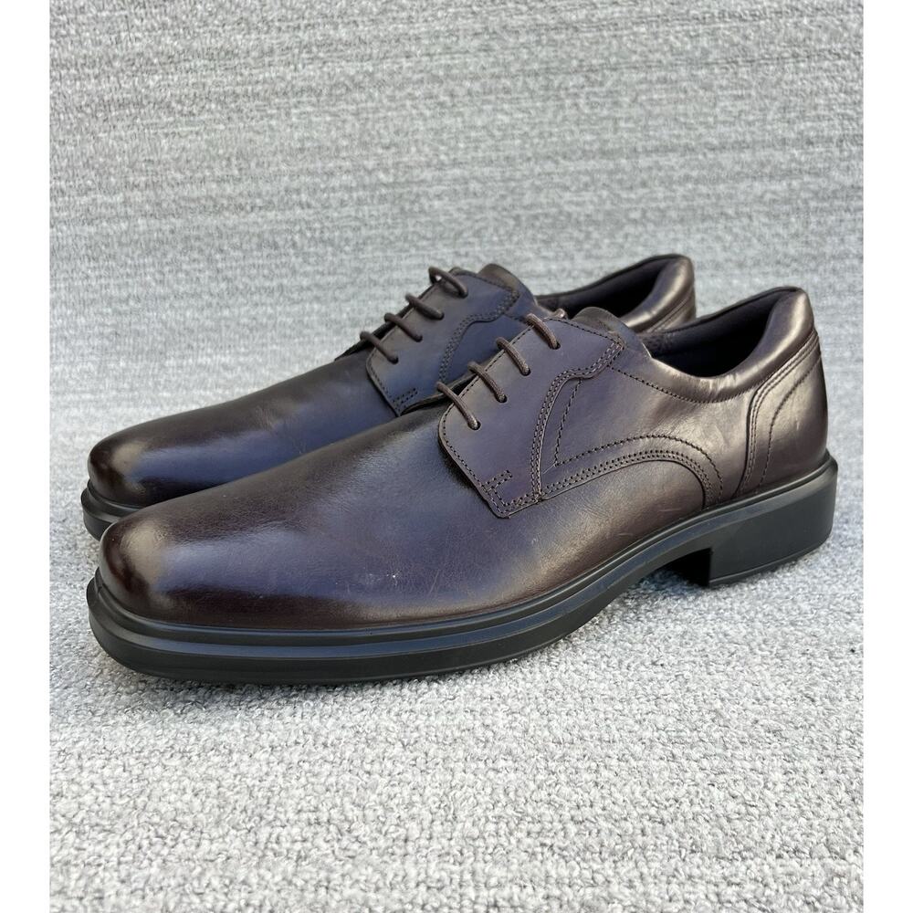 ECCO Helsinki 2 Leather Derby Shoe Brown Comfortable Shoes Men’s Size 11-11.5 US